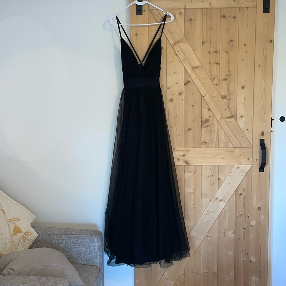 Amazon black maxi tulle dress